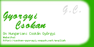 gyorgyi csokan business card