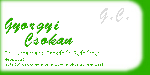 gyorgyi csokan business card